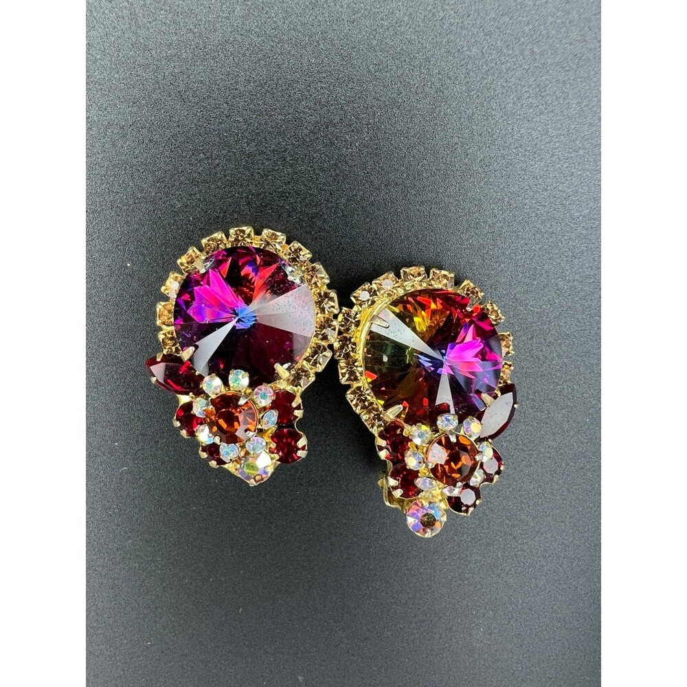Ref No. 5238 Vintage Verified Juliana D&E Alexandrite Watermelon Earrings